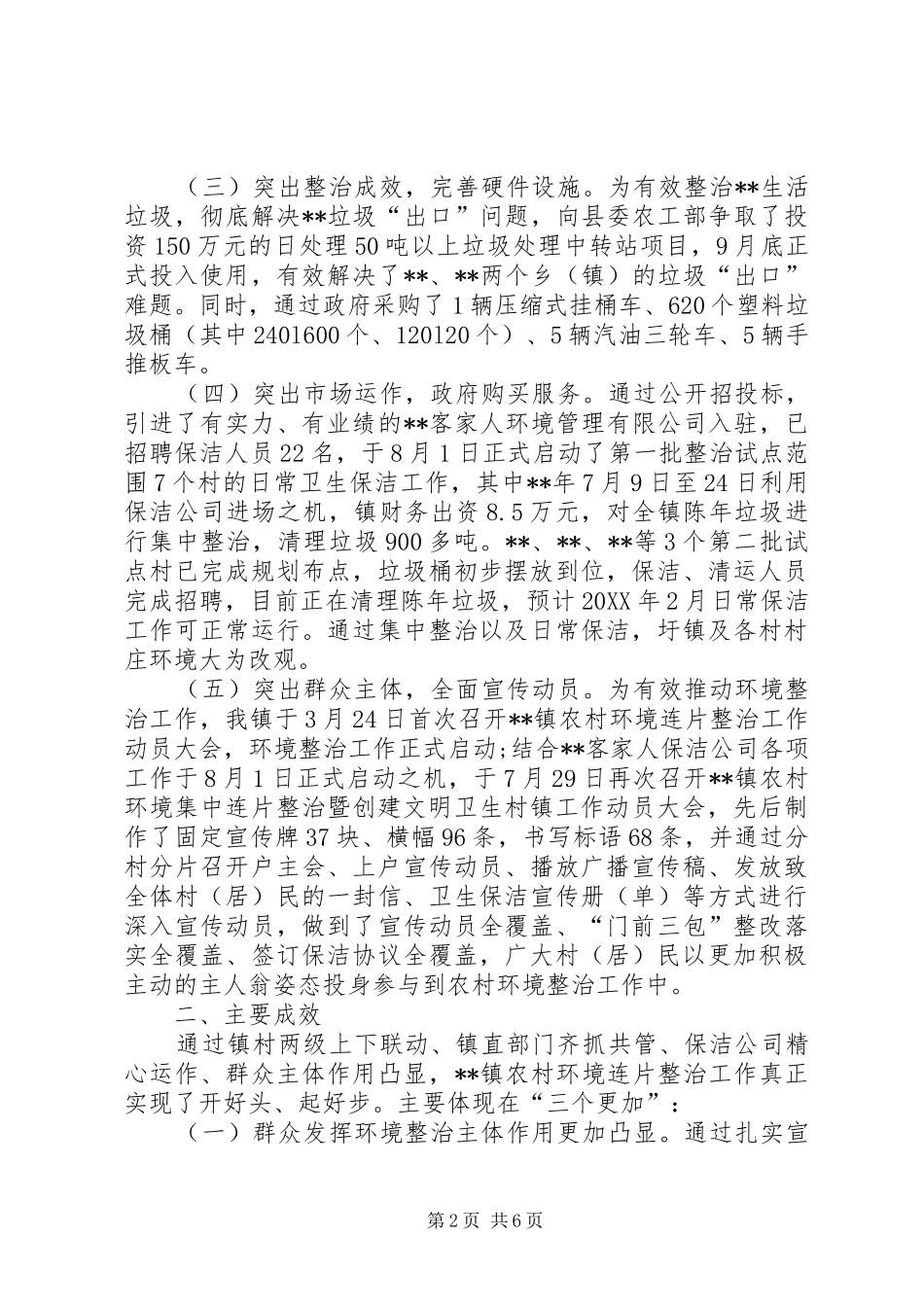 2024年农村环境整治工作总结_第2页