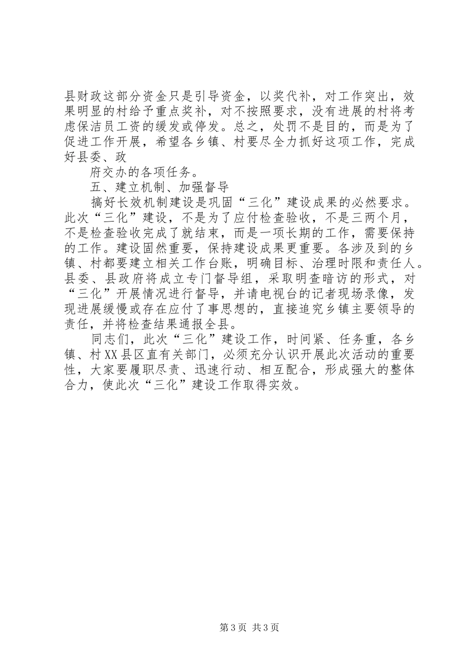 2024年农村环境综合整治领导致辞_第3页