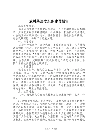 2024年农村基层党组织建设报告