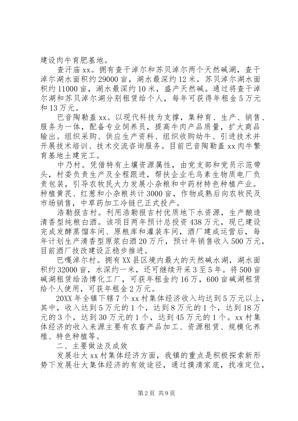 2024年农村集体经济发展工作报告_第2页