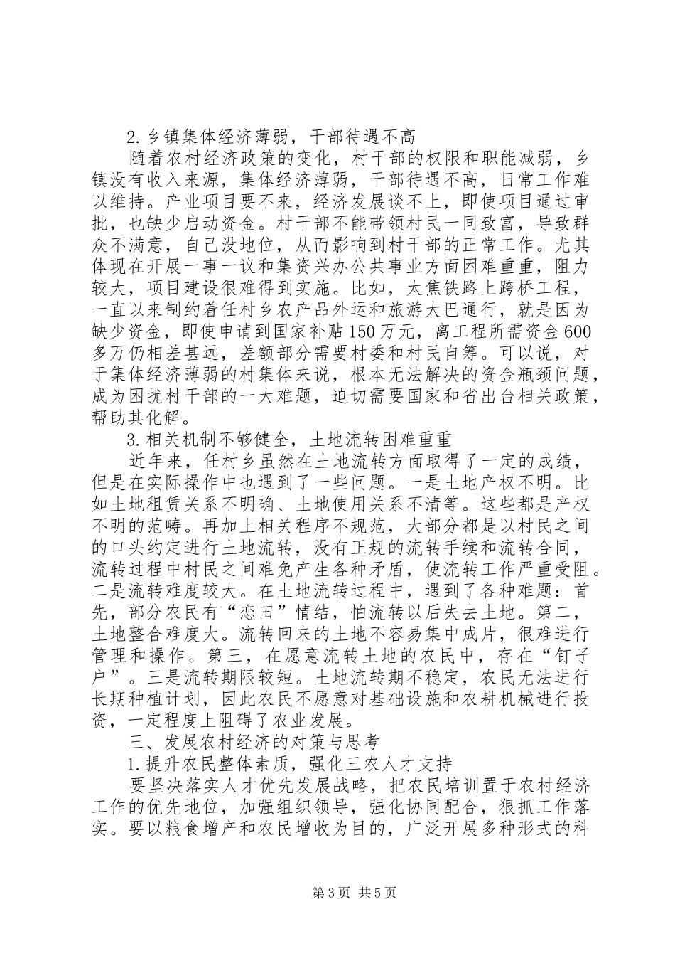2024年农村经济发展新问题探讨_第3页