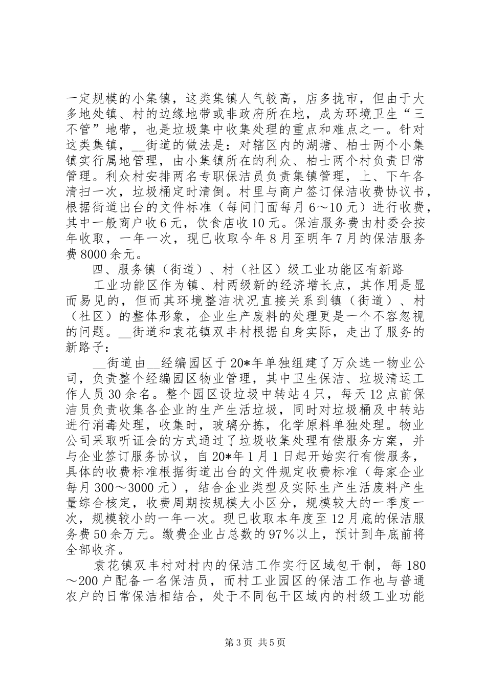 2024年农村垃圾集中处理交流材料_第3页