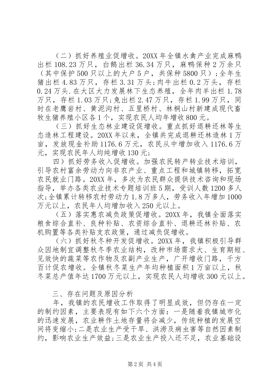 2024年农村农民增收工作总结_第2页