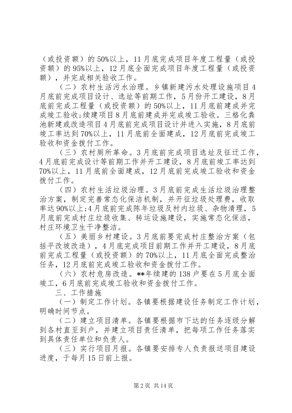 2024年农村人居环境整治工作计划_第2页