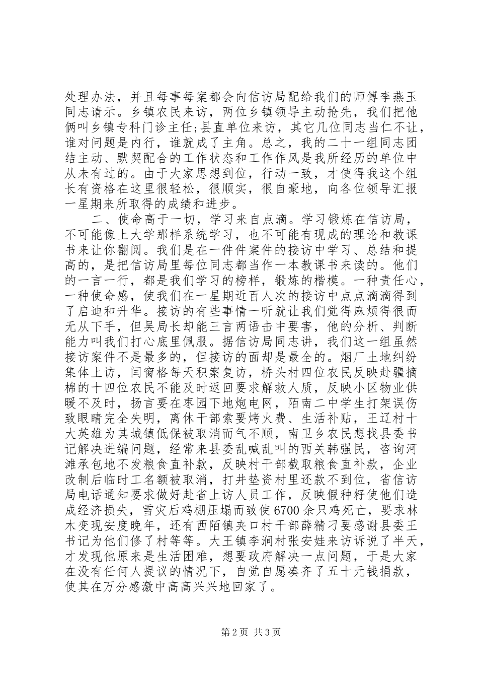 2024年信访锻炼工作总结个人工作总结_第2页