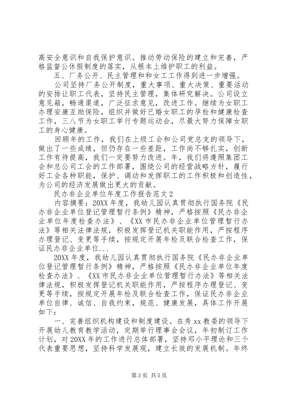 2024年民办非企业单位年度工作报告_第3页