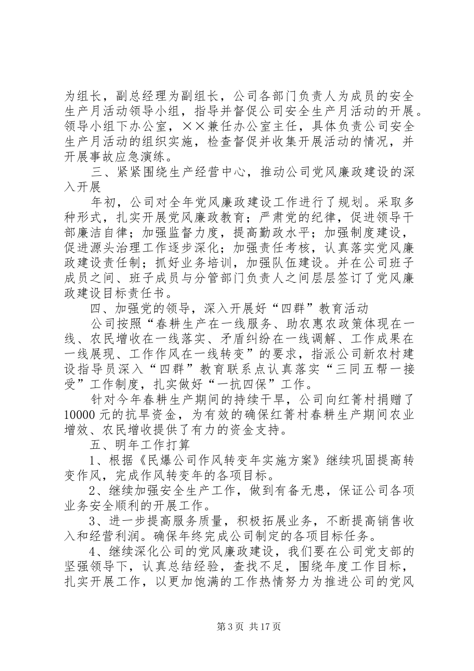 2024年民爆公司工作总结_第3页