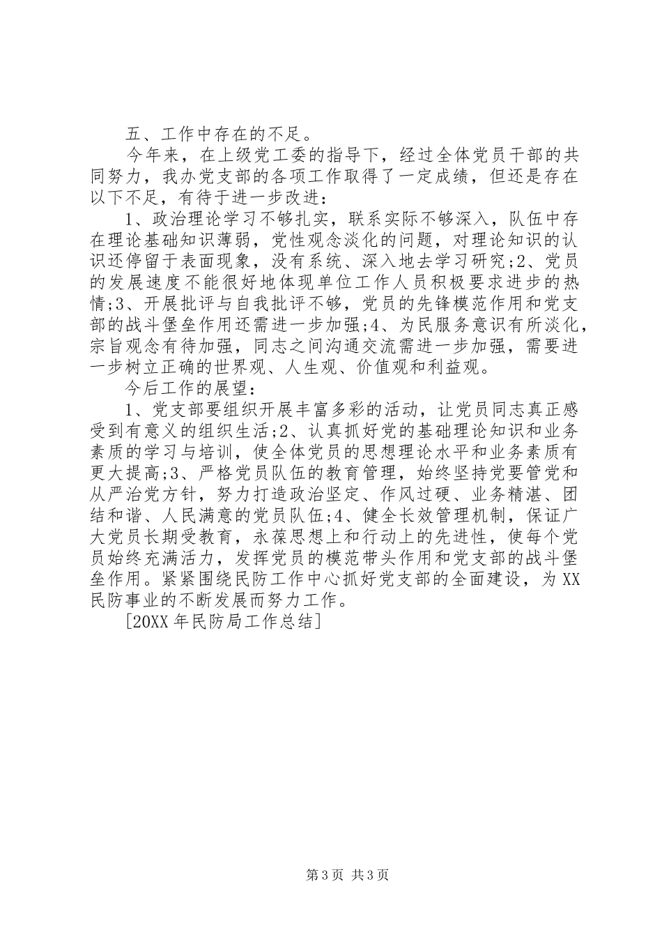 2024年民防局工作总结_第3页