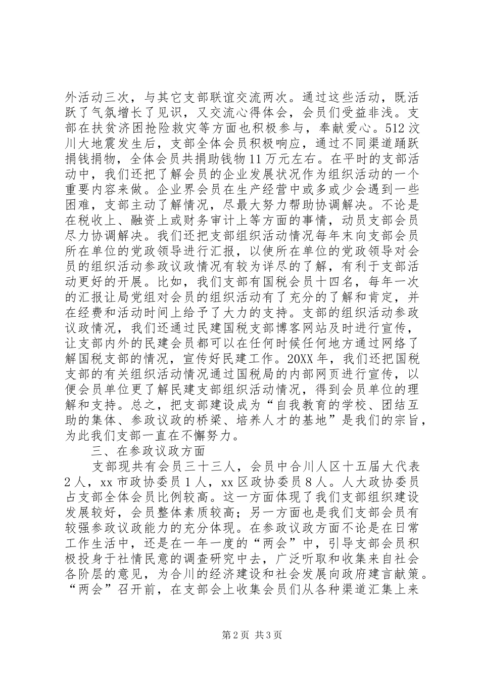 2024年民建国税支部工作总结_第2页