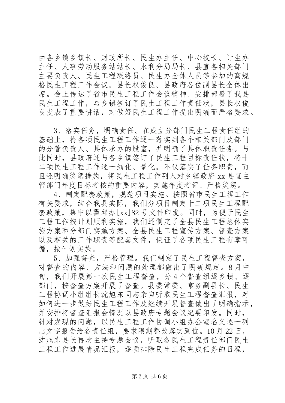 2024年民生工程工作总结_第2页