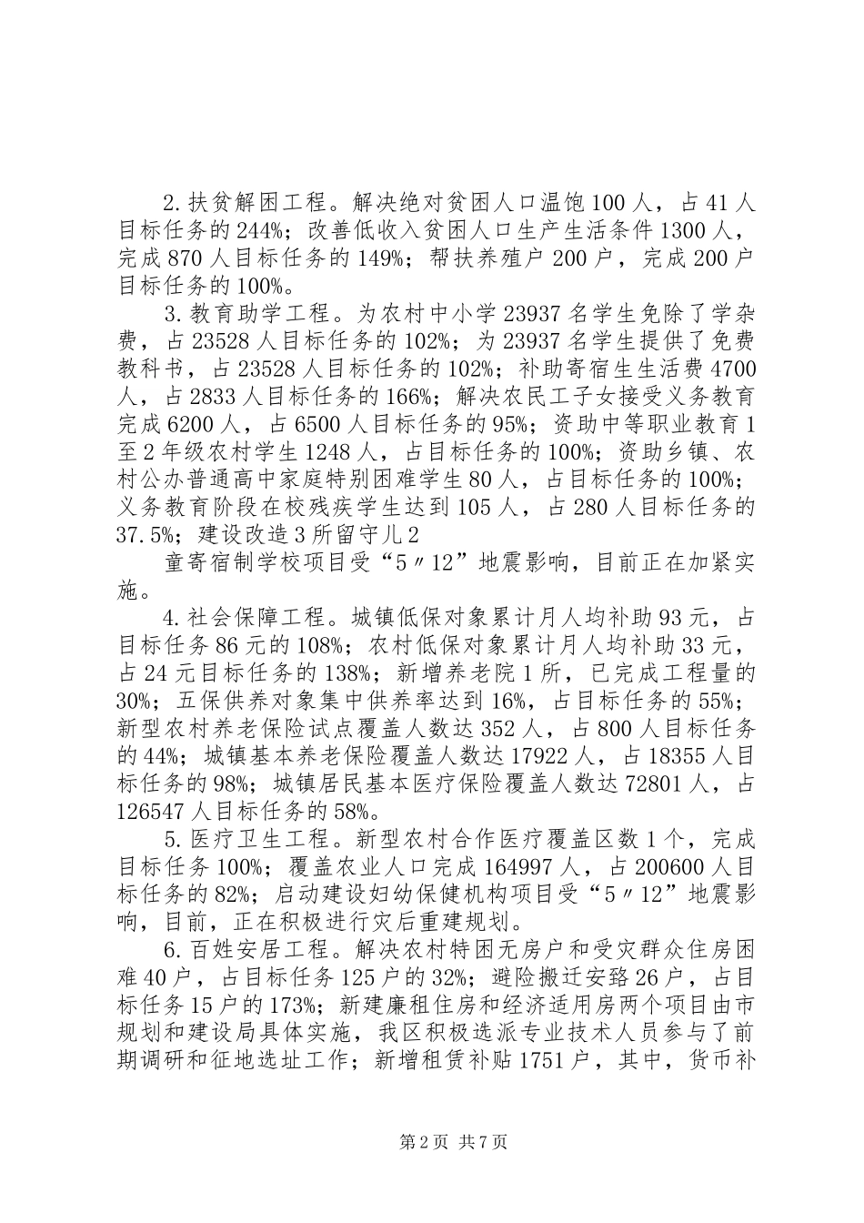 2024年民生工程汇报材料_第2页