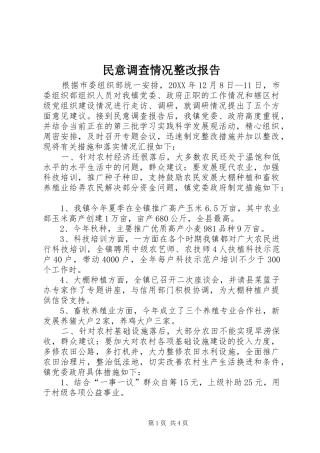 2024年民意调查情况整改报告