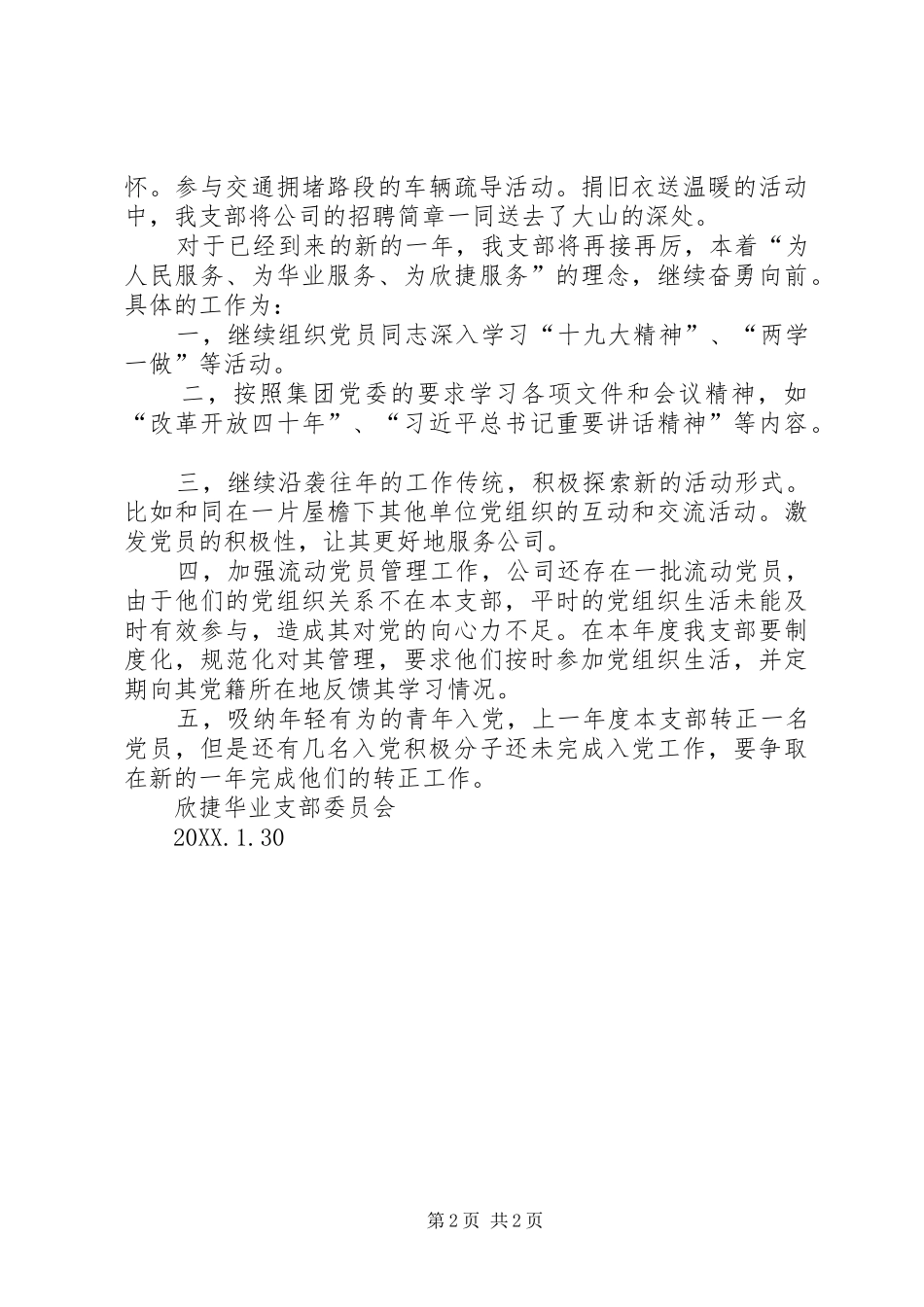 2024年民营公司党支部工作总结_第2页