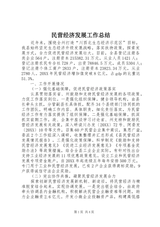 2024年民营经济发展工作总结