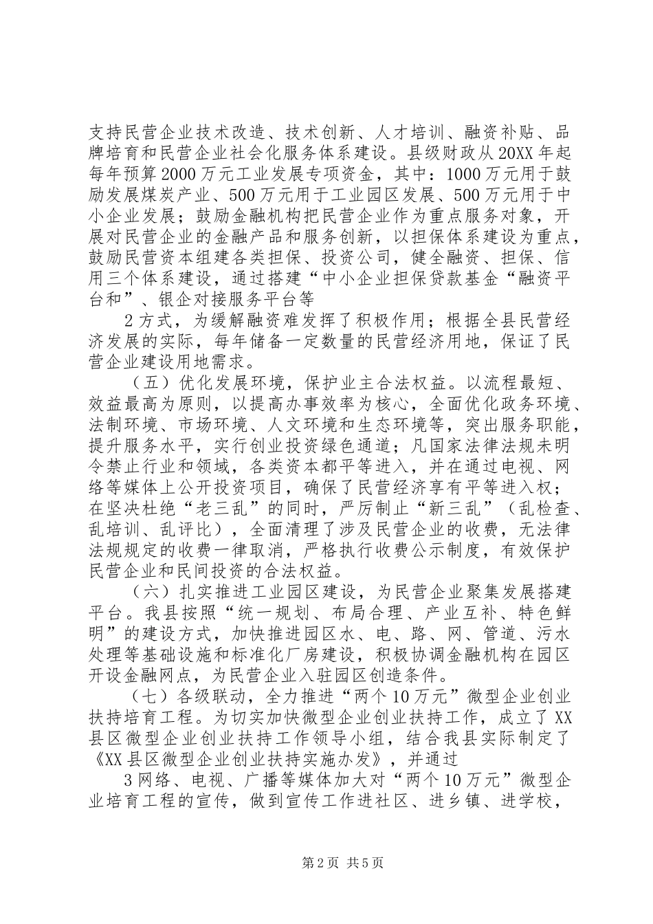 2024年民营经济发展汇报材料_第2页