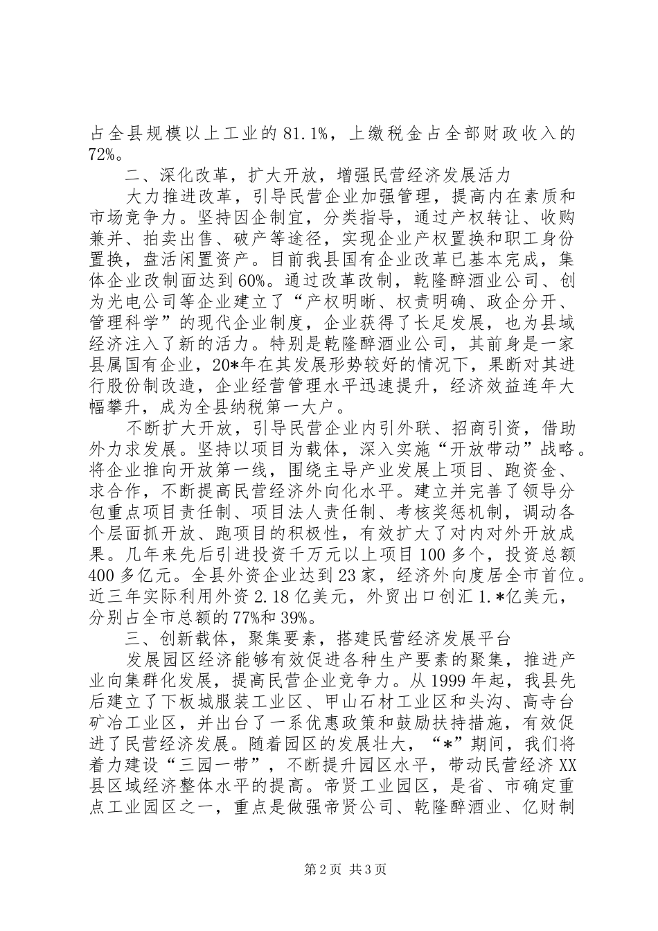 2024年民营经济发展交流材料_第2页