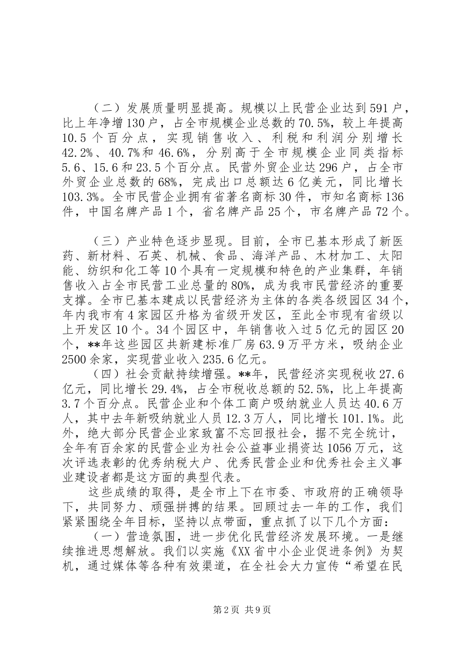 2024年民营经济会议致辞_第2页