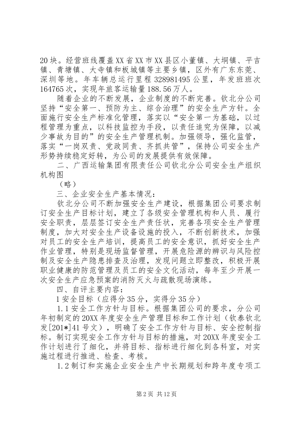2024年民营企业安全生产标准化自评报告_第2页