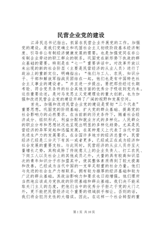 2024年民营企业党的建设