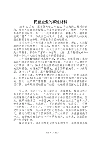 2024年民营企业的事迹材料