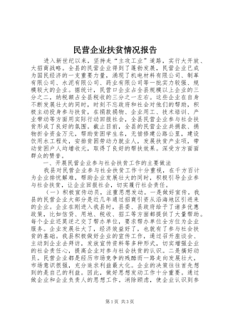 2024年民营企业扶贫情况报告