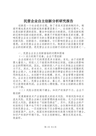2024年民营企业自主创新分析研究报告