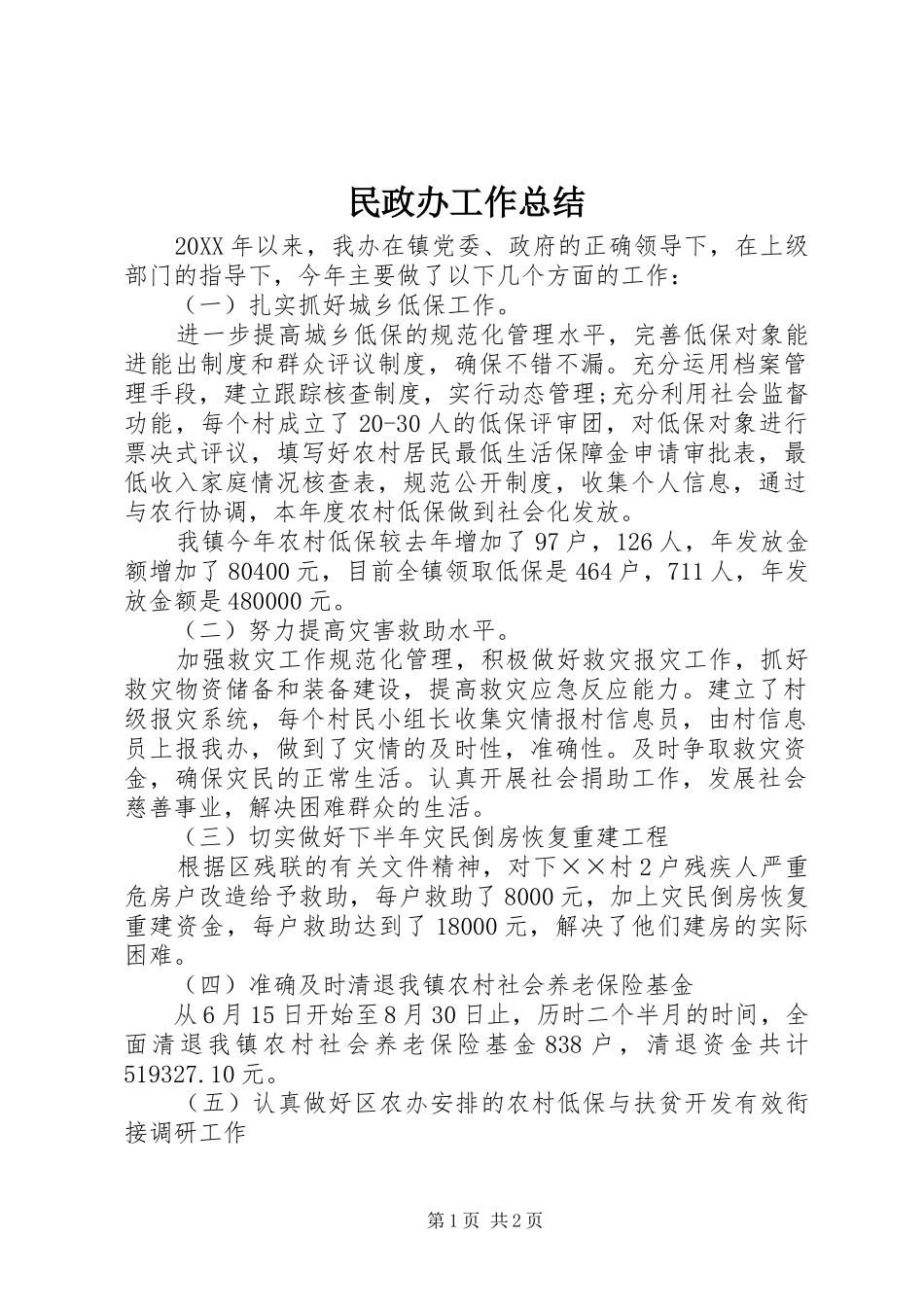 2024年民政办工作总结_第1页