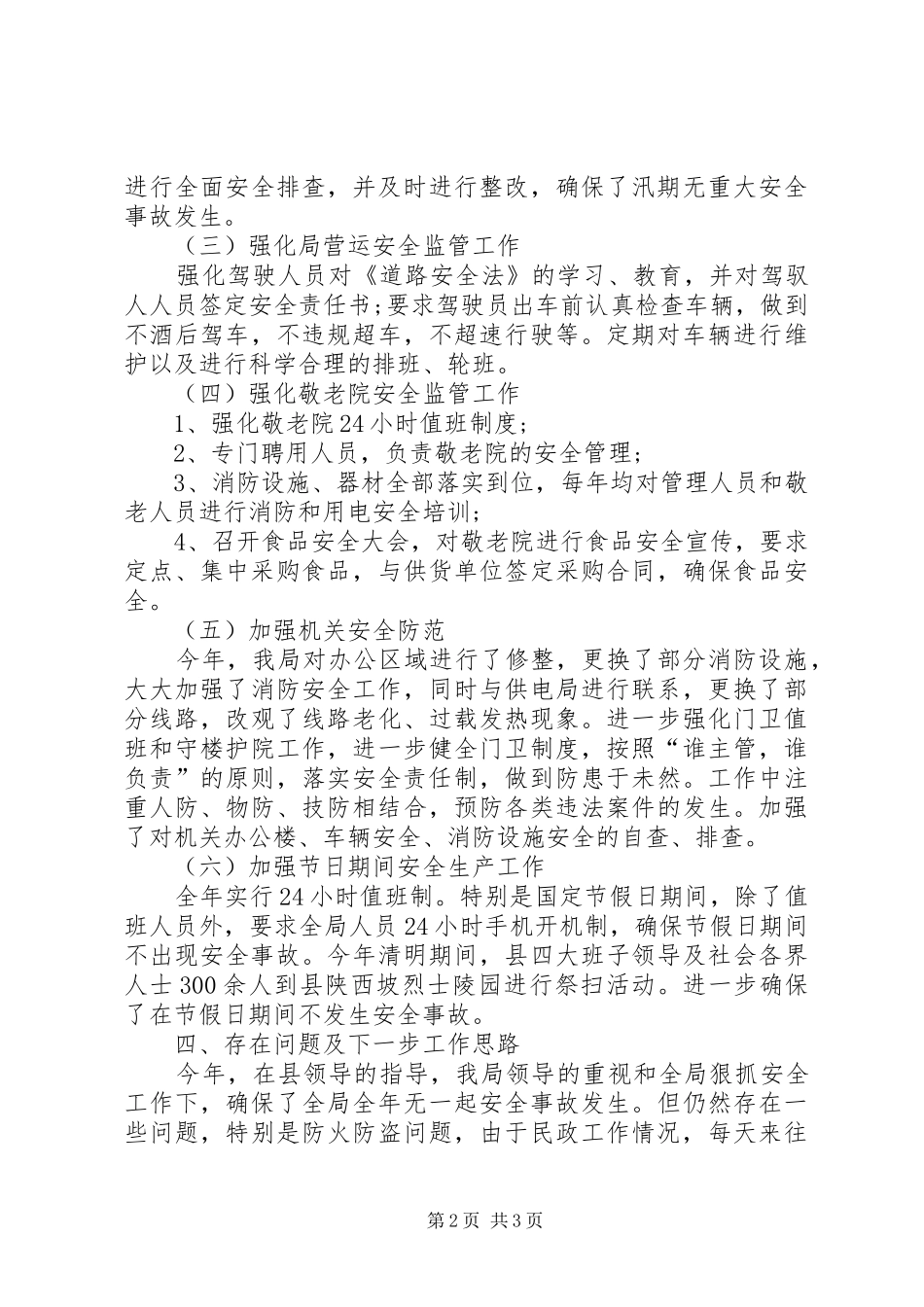 2024年民政局安全生产大检查工作总结_第2页