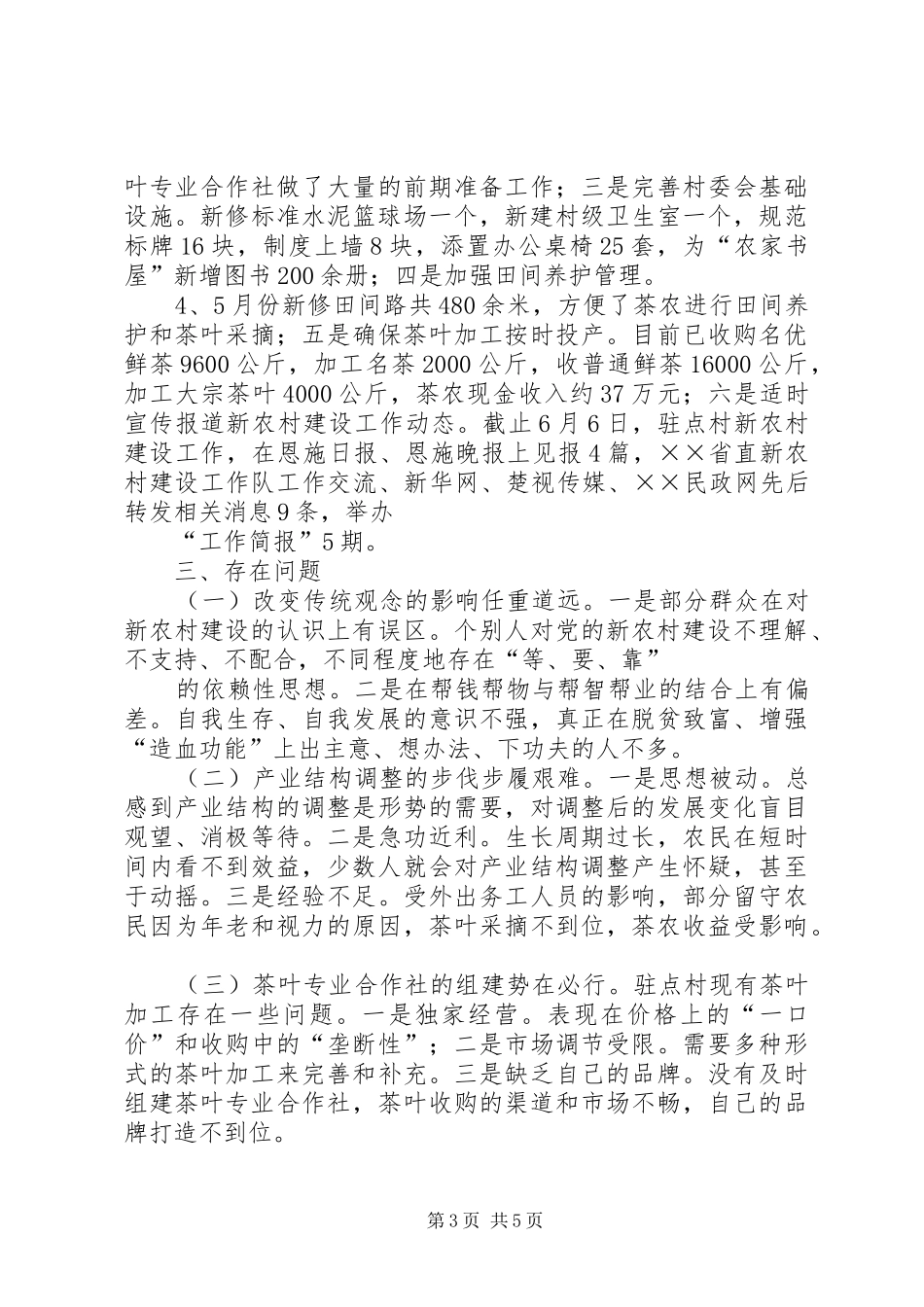 2024年民政局半年新农村建设工作总结_第3页