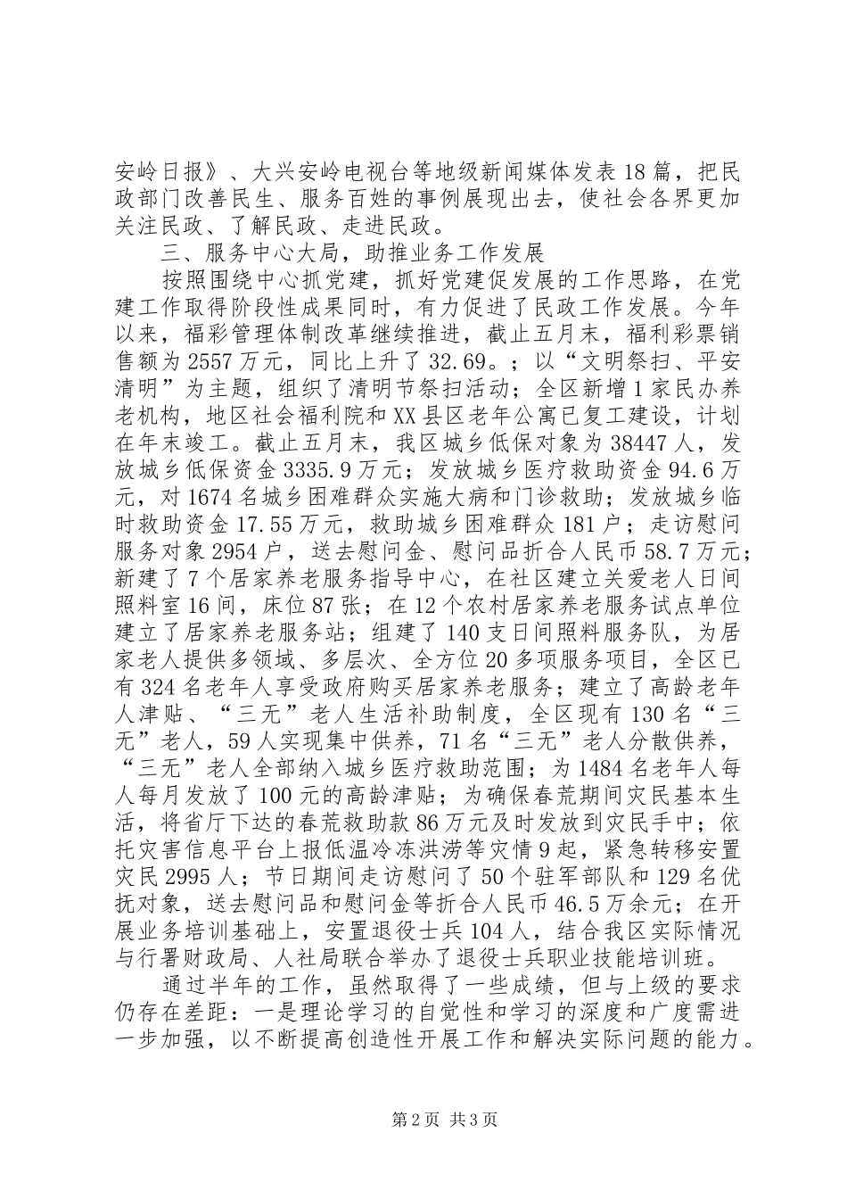 2024年民政局党总支书记个人述职报告_第2页