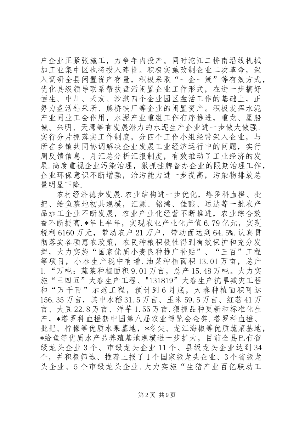 2024年民政局工业经济发展工作总结_第2页