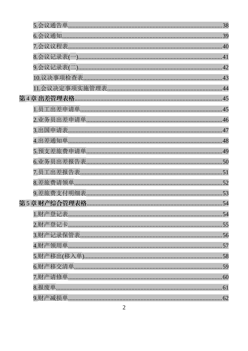 办公室管理制度范本16大类158个_第2页