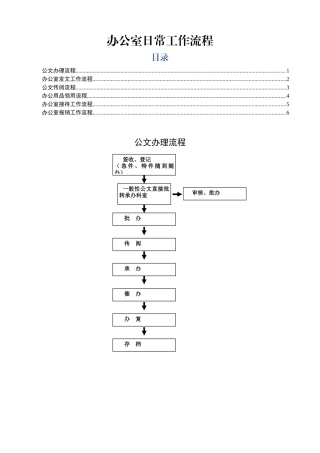 办公室日常工作流程6项