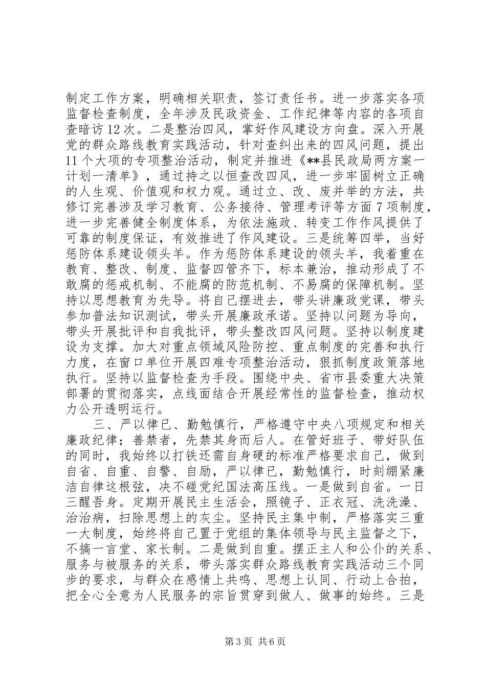 2024年民政局领导班子述责述廉报告_第3页