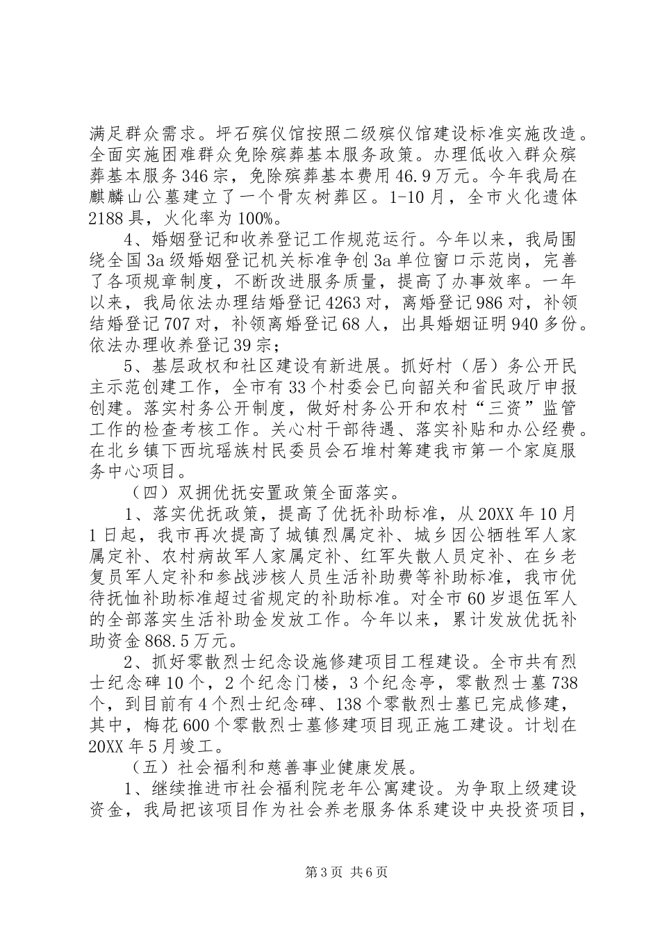 2024年民政局年度公共服务工作总结_第3页