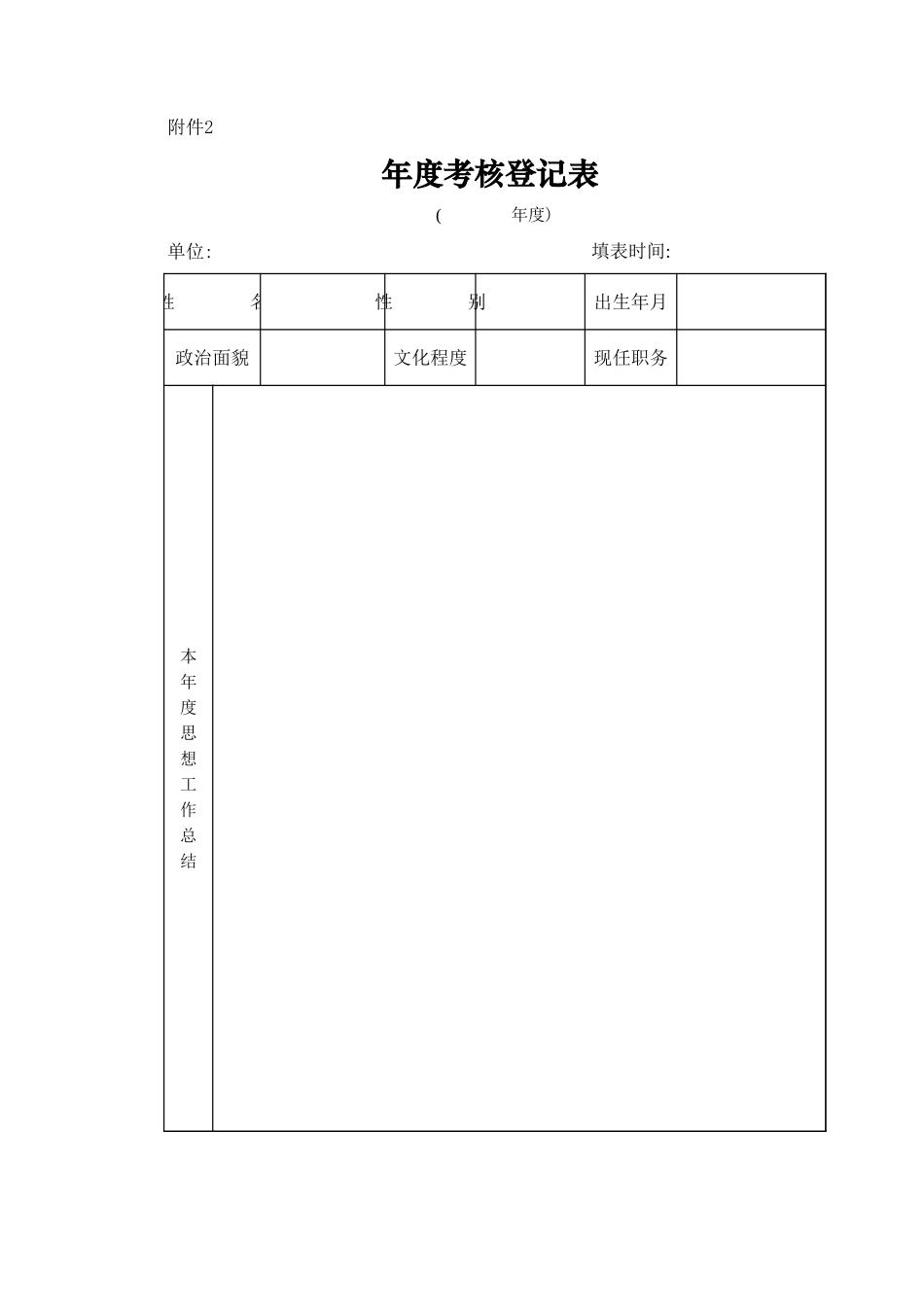 附件2：年度考核登记表_第1页