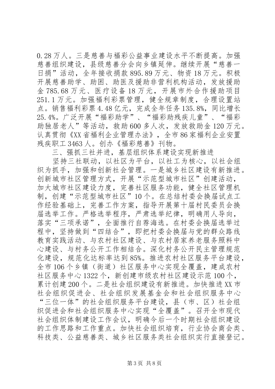 2024年民政局全年工作总结_第3页