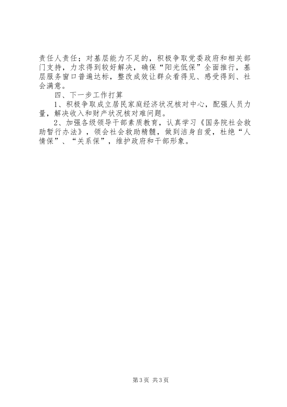 2024年民政局社会救助专项整治工作总结_第3页