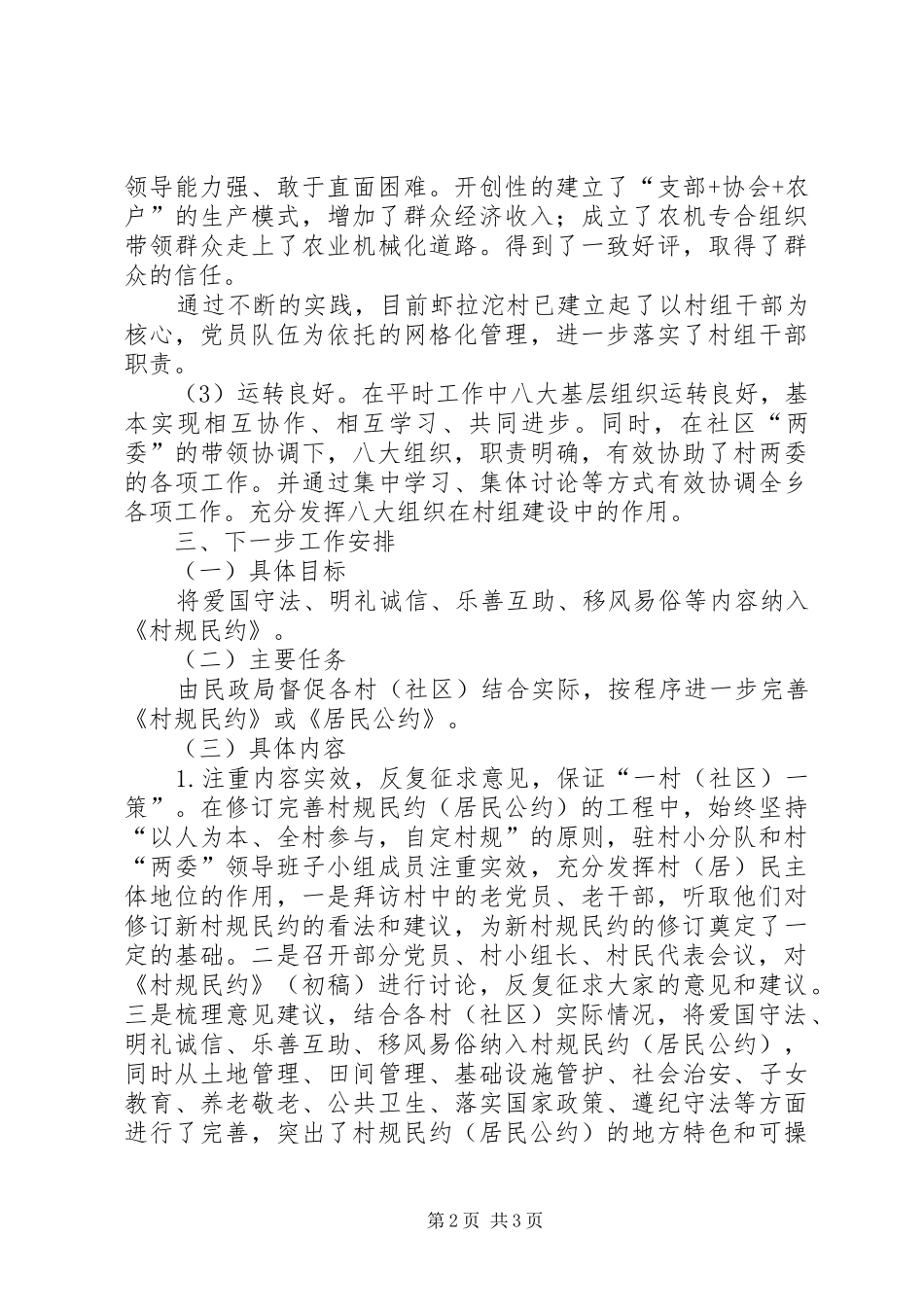 2024年民政局乡村治理活动总结_第2页