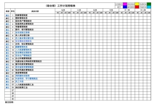 综合部工作计划排期表