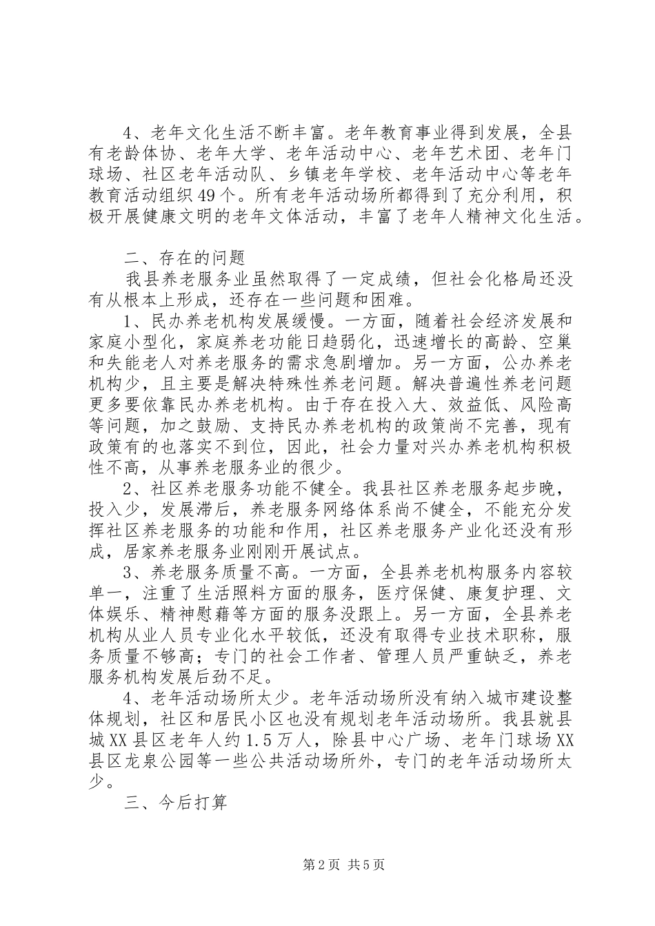2024年民政局养老服务总结_第2页