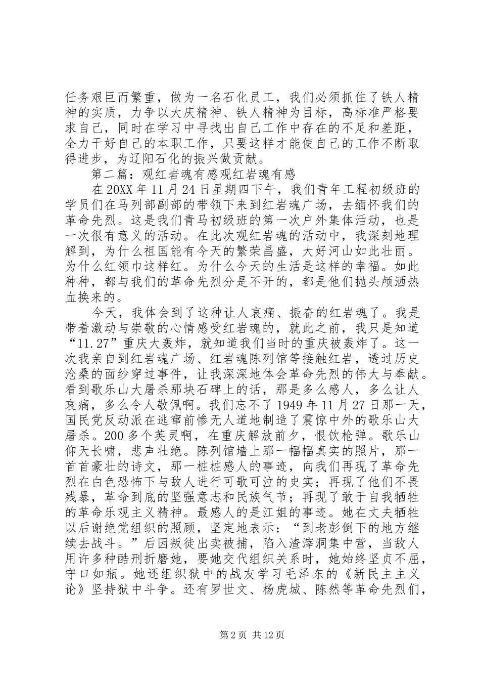 2024年石油魂观后有感_第2页