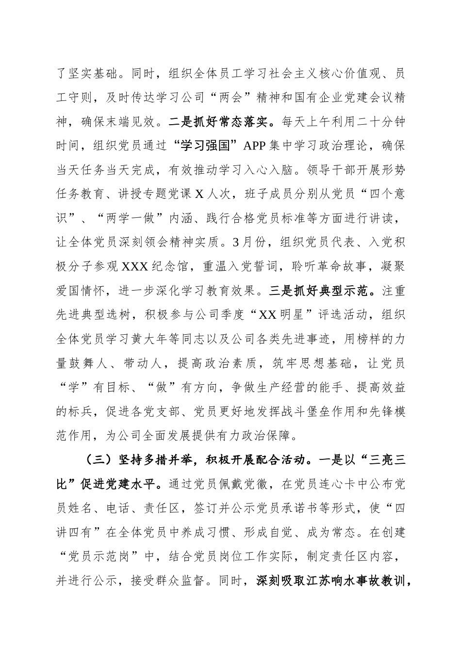 2019年第一季度党支部工作报告_第3页