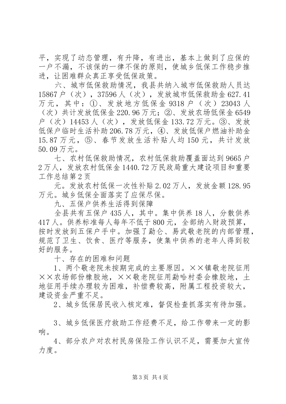 2024年民政局重大建设项目和重要工作总结_第3页