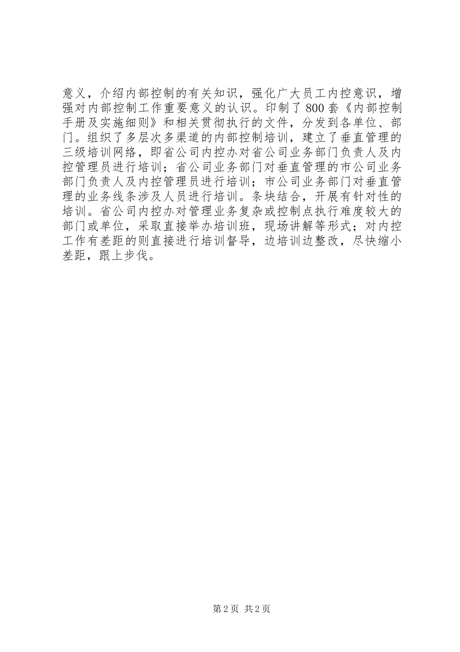 2024年石油企业内部控制工作汇报_第2页