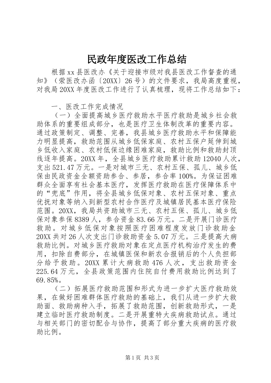 2024年民政年度医改工作总结_第1页