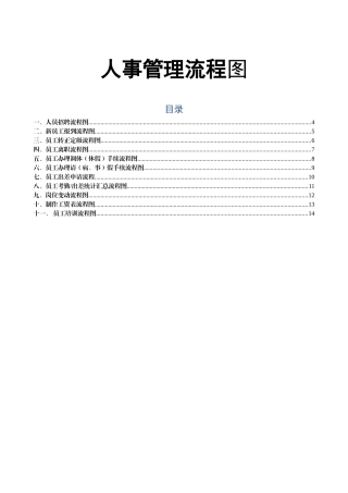公司人事管理工作流程图