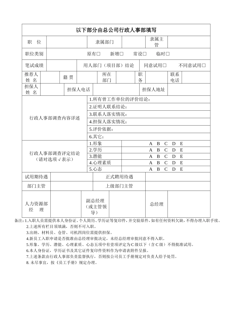 行政全套表格 95页_第2页