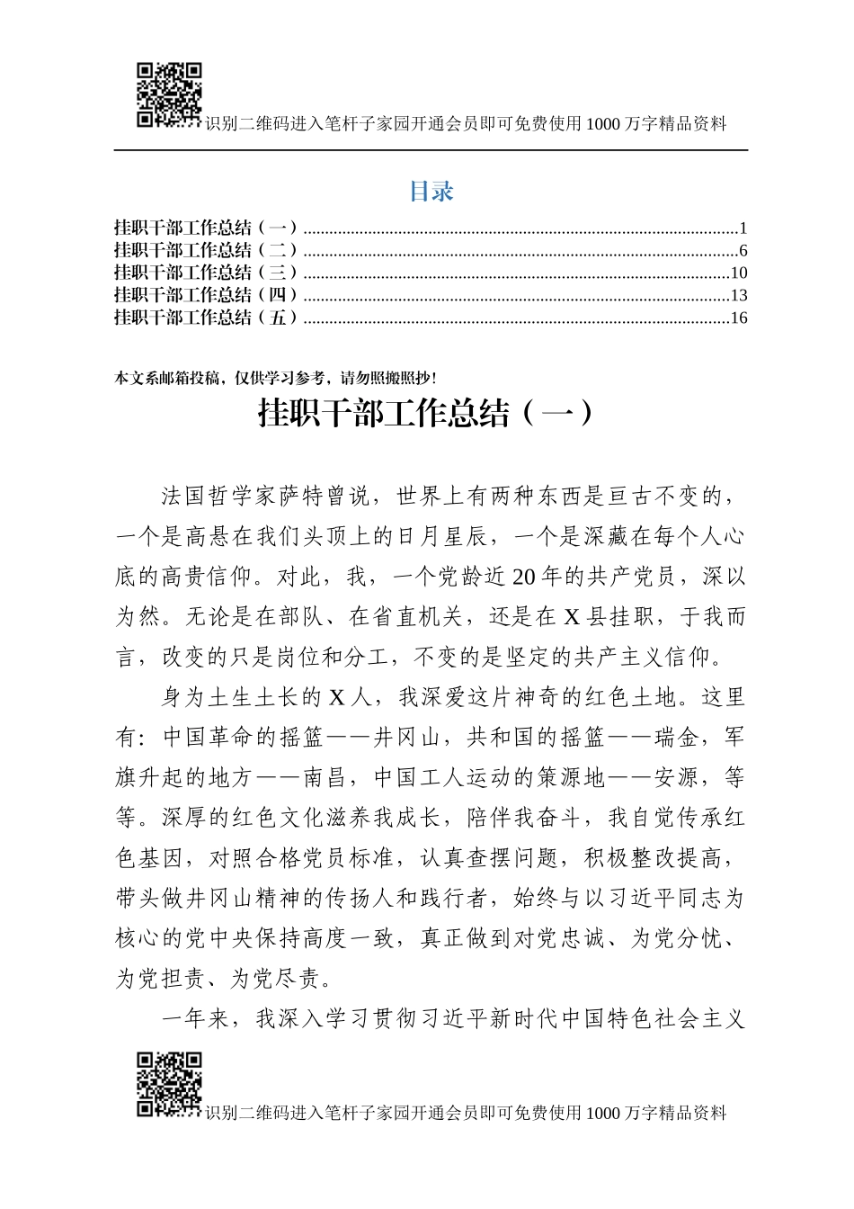 挂职干部工作总结汇编（5编）_第1页