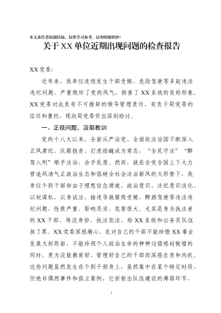 关于班子成员违纪情况的检查报告